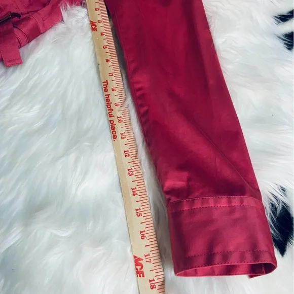 Jones New York Signature Sz M Orange Women’s Utility Jacket with Stretch - Picture 6 of 11